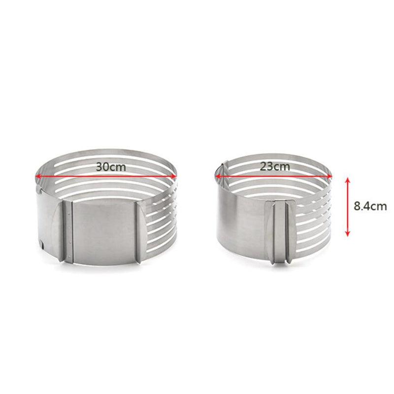 Stainless Steel Adjustable Cake Slicer Mousse Ring - 12-Inch Stainless Steel Adjustable Cake Slicer Mousse Ring - 12-Inch