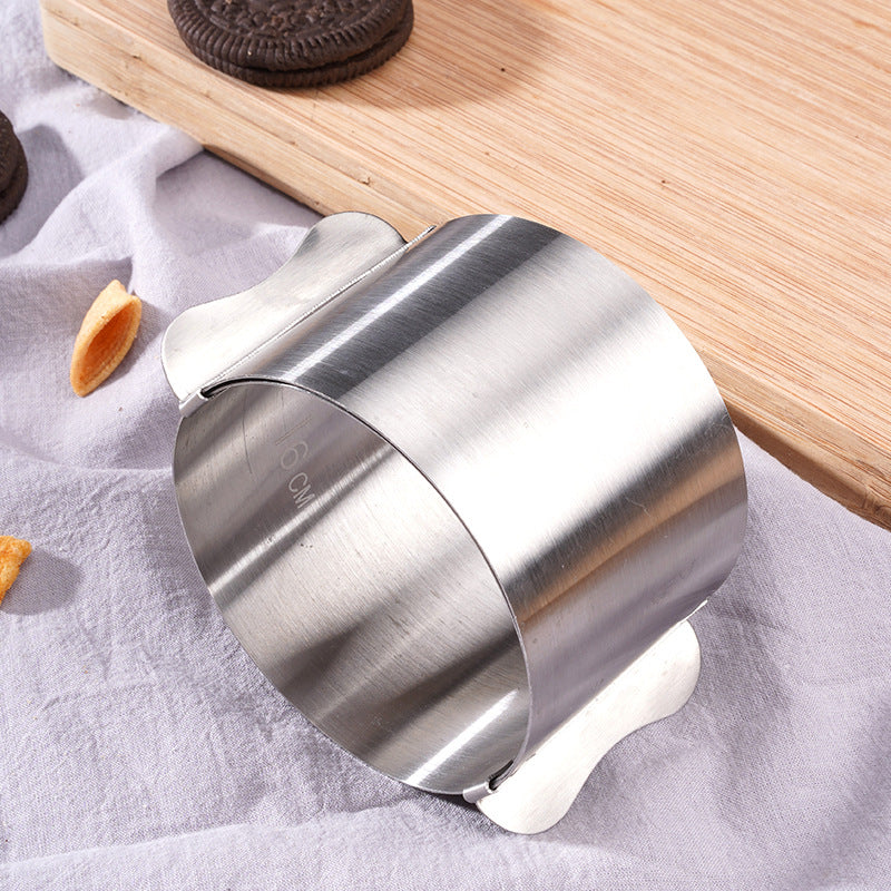Stainless Steel Baking Mold with Scale Adjustable Mousse Ring - 4 Inches Stainless Steel Baking Mold with Scale Adjustable Mousse Ring - 4 Inches