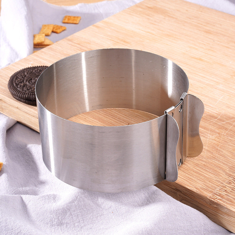 Stainless Steel Baking Mold with Scale Adjustable Mousse Ring - 4 Inches Stainless Steel Baking Mold with Scale Adjustable Mousse Ring - 4 Inches