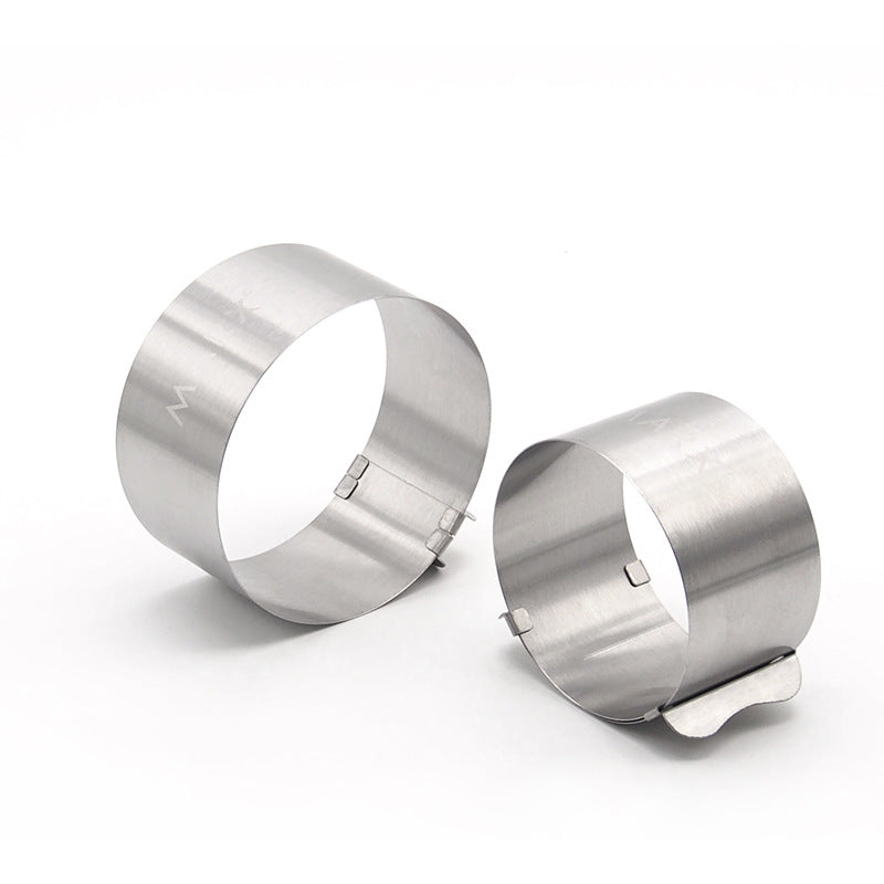 Stainless Steel Baking Mold with Scale Adjustable Mousse Ring - 4 Inches Stainless Steel Baking Mold with Scale Adjustable Mousse Ring - 4 Inches