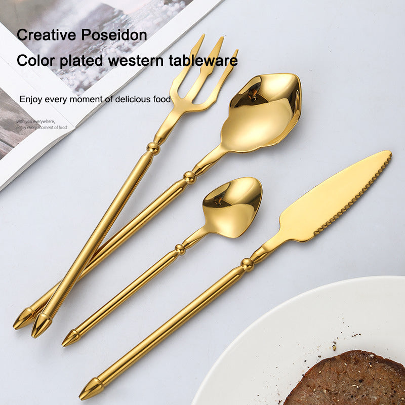 Creative Cutlery Set Sea King Design Knife, Fork, Spoon 304 Stainless Steel Mirror Polished Creative Cutlery Set Sea King Design Knife, Fork, Spoon 304 Stainless Steel Mirror Polished
