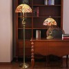 Vintage Flower Decorated Table Lamp and Floor Lamp with Shell Lamp Shade and Solid Swan Holder Vintage Flower Decorated Table Lamp and Floor Lamp with Shell Lamp Shade and Solid Swan Holder
