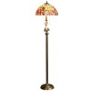 Vintage Flower Decorated Table Lamp and Floor Lamp with Shell Lamp Shade and Solid Swan Holder Vintage Flower Decorated Table Lamp and Floor Lamp with Shell Lamp Shade and Solid Swan Holder