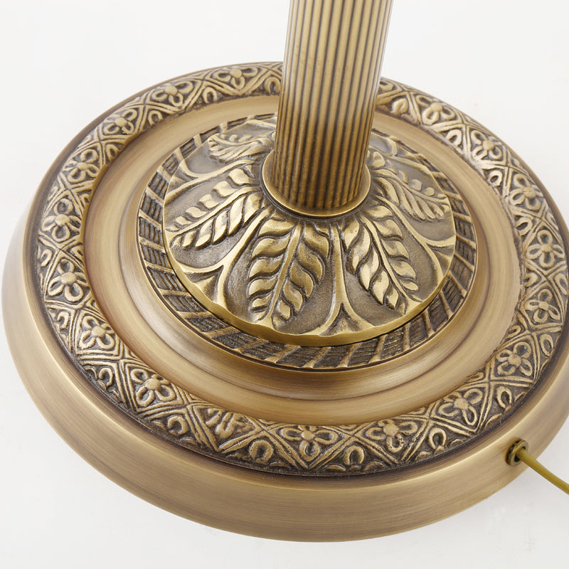 Tiffany Floor Lamp with Shell Lampshade and Solid Brass on Swan or Goddess Lampstand Tiffany Floor Lamp with Shell Lampshade and Solid Brass on Swan or Goddess Lampstand