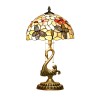 Tiffany Lamp Table Lamp with Shell Lampshade and Brass Swan Lamp Stand Tiffany Lamp Table Lamp with Shell Lampshade and Brass Swan Lamp Stand
