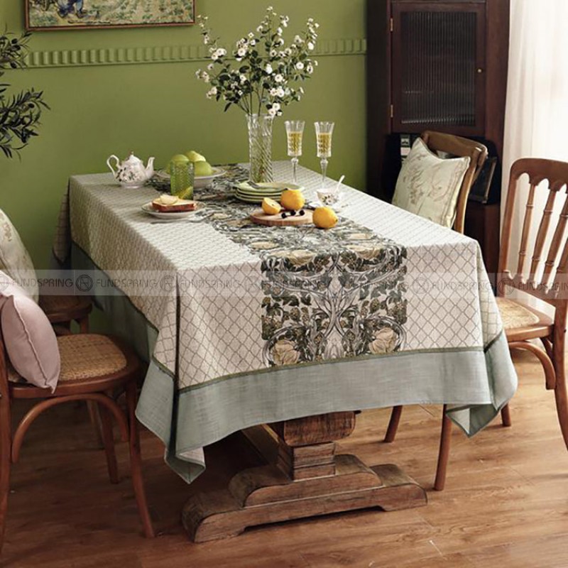 Hoopoe Tablecloth Vintage Tablecloth Thickened Spun Linen Table Cover Hoopoe Tablecloth Vintage Tablecloth Thickened Spun Linen Table Cover