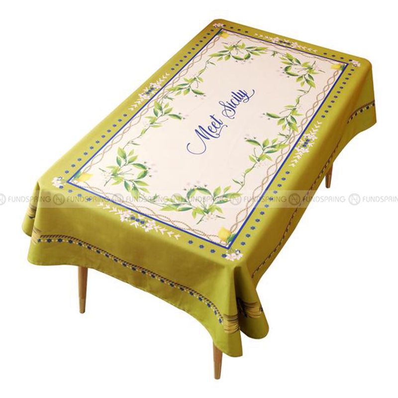 Meet Sicily Tablecloth Fabric Table Cover Lim Green Waterproof Garden Tablecloth Meet Sicily Tablecloth Fabric Table Cover Lim Green Waterproof Garden Tablecloth