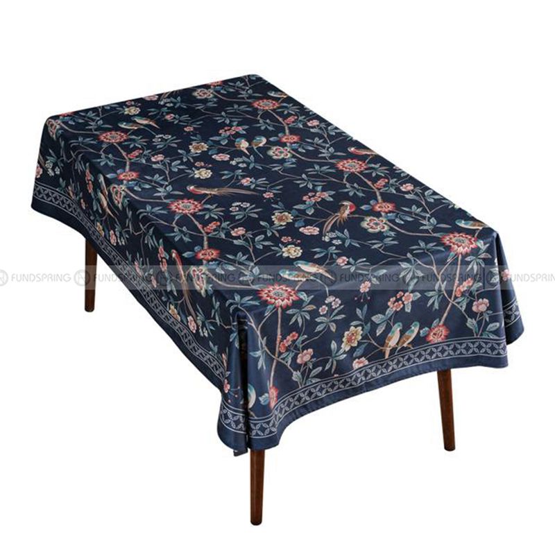 Lanruoting Tablecloth Blue Chinese Table Cloth Waterproof Cloth Cover Lanruoting Tablecloth Blue Chinese Table Cloth Waterproof Cloth Cover