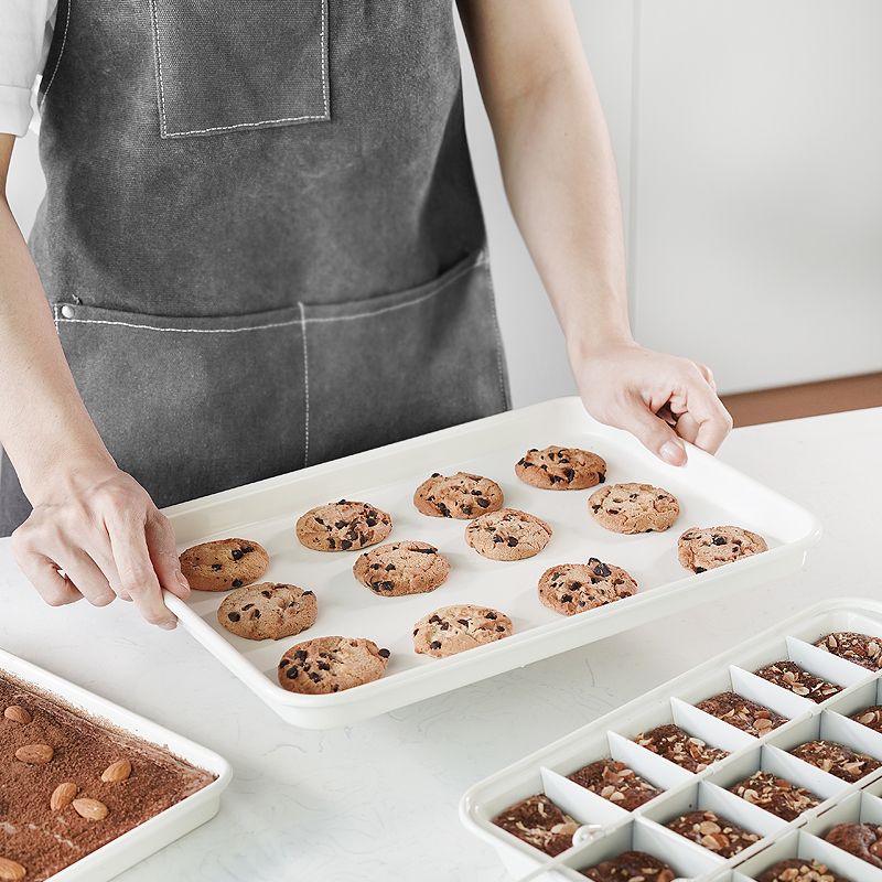 Brownie Pan Cake Mold White Baking Pan Non Stick Multifunction Pan Brownie Pan Cake Mold White Baking Pan Non Stick Multifunction Pan