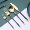 304 Stainless Steel Cutlery Set Steak Fork, Knife, Spoon, Ceramic column handle Retro Euro Design Flatware 304 Stainless Steel Cutlery Set Steak Fork, Knife, Spoon, Ceramic column handle Retro Euro Design Flatware