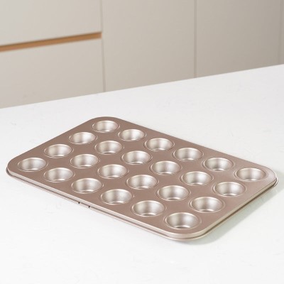 Champagne 24 Muffin Tin Cups Cupcake Molds Nonstick Coated Baking Pan Champagne 24 Muffin Tin Cups Cupcake Molds Nonstick Coated Baking Pan