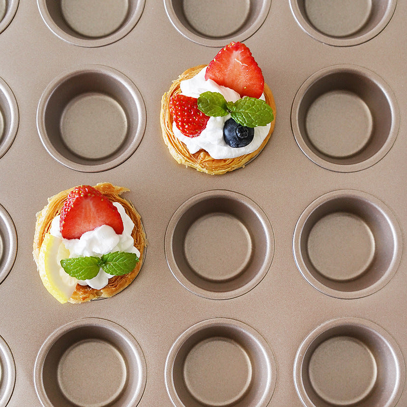 Champagne 24 Muffin Tin Cups Cupcake Molds Nonstick Coated Baking Pan Champagne 24 Muffin Tin Cups Cupcake Molds Nonstick Coated Baking Pan