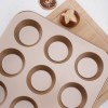 Champagne Non-stick Baking Pan 12 Cups Muffin Mold Cake Baking Mold