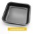 7.5'' Black Square Baking Pan 