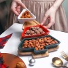Ceramic Christmas Tree Multi-Compartment Snack and Candy Tray Ceramic Christmas Tree Multi-Compartment Snack and Candy Tray