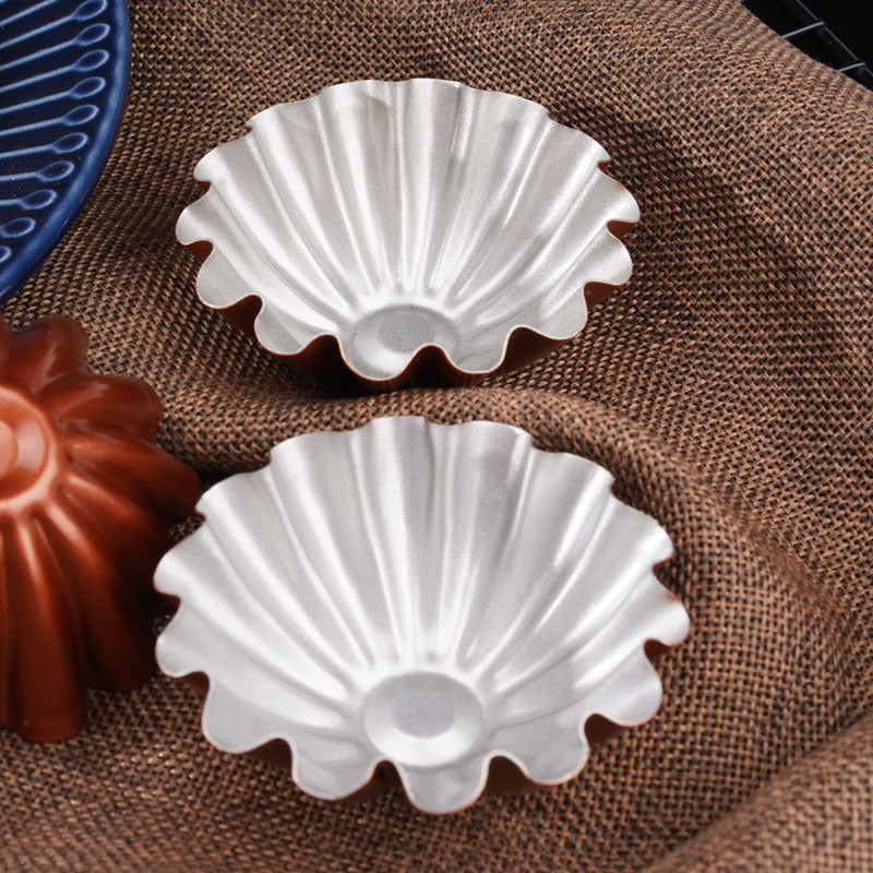 Egg Tart Portuguese Tart Mold Flower Shaped Fruit Pie Cake Mold Set of 3 Egg Tart Portuguese Tart Mold Flower Shaped Fruit Pie Cake Mold Set of 3