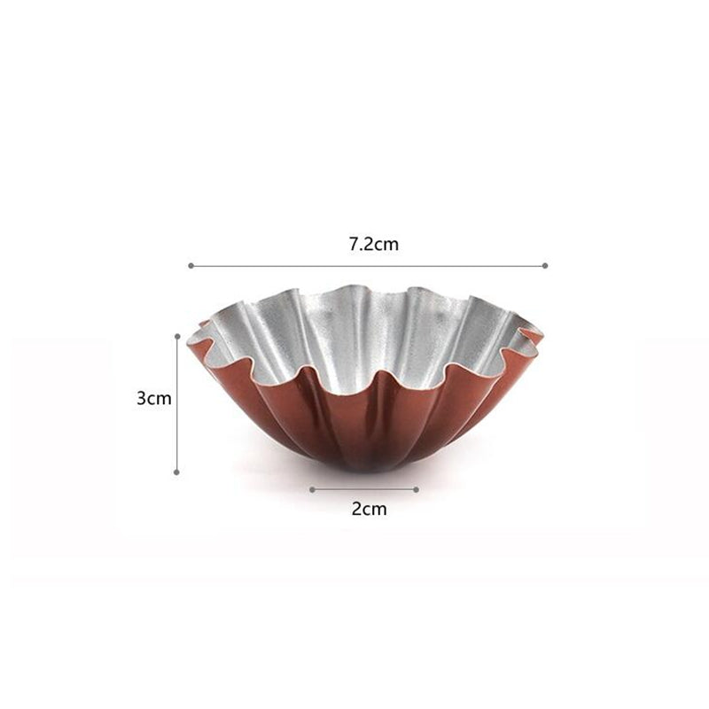 Egg Tart Portuguese Tart Mold Flower Shaped Fruit Pie Cake Mold Set of 3 Egg Tart Portuguese Tart Mold Flower Shaped Fruit Pie Cake Mold Set of 3