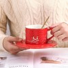 Household Ceramic Coffee Cup Set with Spoon and Saucer for Elegant Afternoon Tea Household Ceramic Coffee Cup Set with Spoon and Saucer for Elegant Afternoon Tea