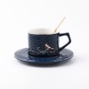 Household Ceramic Coffee Cup Set with Spoon and Saucer for Elegant Afternoon Tea Household Ceramic Coffee Cup Set with Spoon and Saucer for Elegant Afternoon Tea