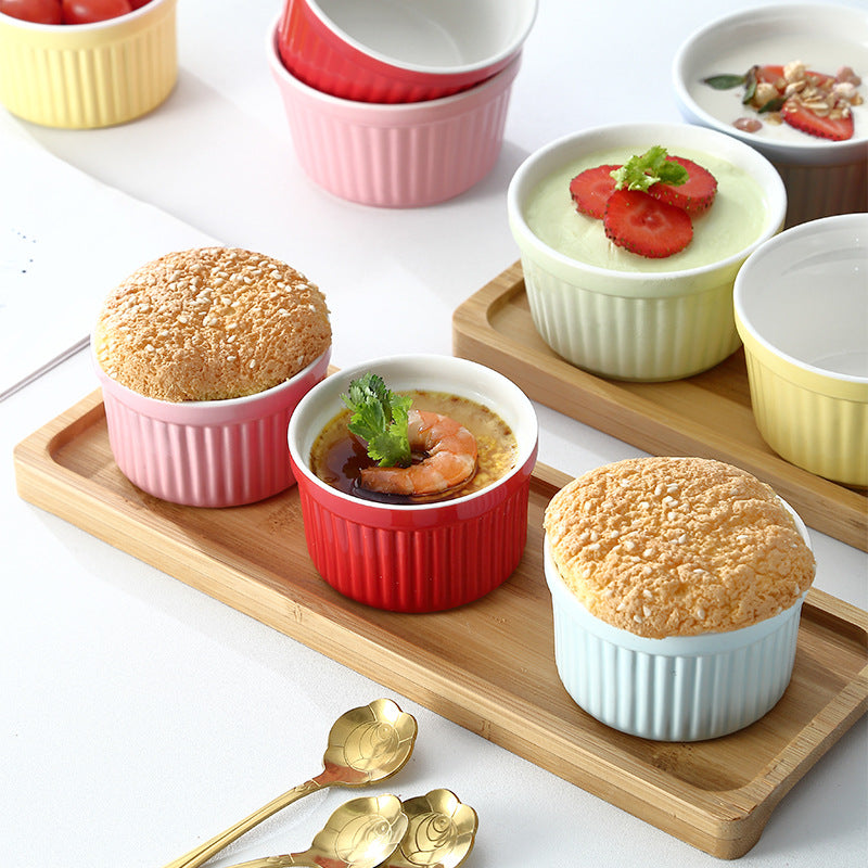 High-Temperature Resistant Soufflé Baking Bowl: Versatile Dessert Pudding Cup and Baking Container High-Temperature Resistant Soufflé Baking Bowl: Versatile Dessert Pudding Cup and Baking Container