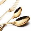 Europe Retro Gold, Silver Flatware Set Engraved Fork, Spoon, Knife For Dinner Set of 4 Europe Retro Gold, Silver Flatware Set Engraved Fork, Spoon, Knife For Dinner Set of 4