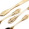 Europe Retro Gold, Silver Flatware Set Engraved Fork, Spoon, Knife For Dinner Set of 4 Europe Retro Gold, Silver Flatware Set Engraved Fork, Spoon, Knife For Dinner Set of 4