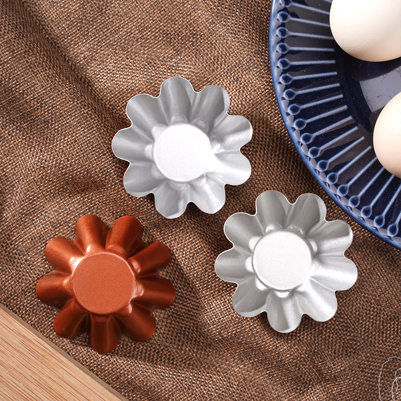 Baking Mold Flower-shaped Egg Tart Portuguese Tart Mold Cake Mold Baking Mold Flower-shaped Egg Tart Portuguese Tart Mold Cake Mold