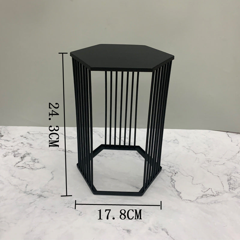 Hexagonal Afternoon Tea Delight Display Stand - Iron Snack Tray Set Hexagonal Afternoon Tea Delight Display Stand - Iron Snack Tray Set