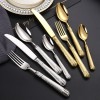 Cutlery Set of 4 With Hollow Handle, Wheat Engraving 304 Stainless Steel Fork, Knife, Spoon Cutlery Set of 4 With Hollow Handle, Wheat Engraving 304 Stainless Steel Fork, Knife, Spoon