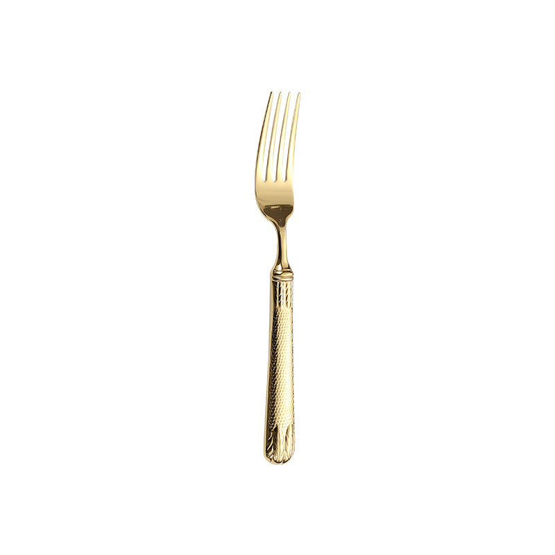 Cutlery Set of 4 With Hollow Handle, Wheat Engraving 304 Stainless Steel Fork, Knife, Spoon Cutlery Set of 4 With Hollow Handle, Wheat Engraving 304 Stainless Steel Fork, Knife, Spoon