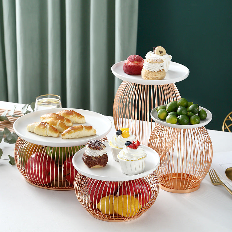 European Minimalist Fruit Plate for Hotel and Restaurant Pastry Storage Cake Display