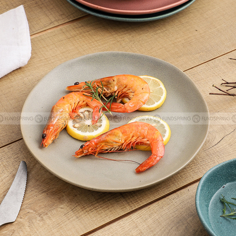 Matte Fusion Ceramic Dinner Plate Combination Tableware Set of 2 (8" and 11") Matte Fusion Ceramic Dinner Plate Combination Tableware Set of 2 (8" and 11")