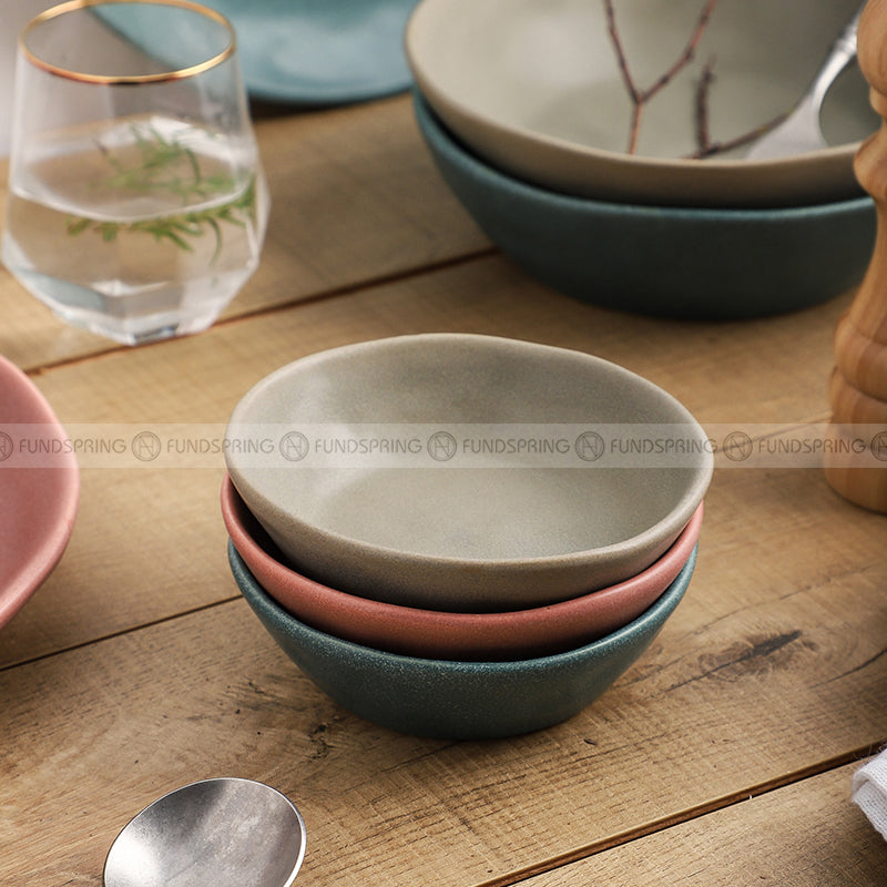 Matte Fusion Ceramic Dinner Plate Combination Tableware Set of 2 (8" and 11") Matte Fusion Ceramic Dinner Plate Combination Tableware Set of 2 (8" and 11")