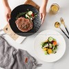 Artisanal Stone-Inspired Elegance: Set of 2 Ceramic Dinner Plates, 10.5 Inches Artisanal Stone-Inspired Elegance: Set of 2 Ceramic Dinner Plates, 10.5 Inches