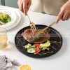 Marble-Inspired Nordic Ceramic Dinner Plate Set with Side Plate (8" and 11") Marble-Inspired Nordic Ceramic Dinner Plate Set with Side Plate (8" and 11")