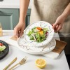 Marble-Inspired Nordic Ceramic Dinner Plate Set with Side Plate (8" and 11") Marble-Inspired Nordic Ceramic Dinner Plate Set with Side Plate (8" and 11")