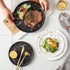 Marble-Inspired Nordic Ceramic Dinner Plate Set with Side Plate (8" and 11") Marble-Inspired Nordic Ceramic Dinner Plate Set with Side Plate (8" and 11")