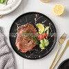 Marble-Inspired Nordic Ceramic Dinner Plate Set with Side Plate (8" and 11") Marble-Inspired Nordic Ceramic Dinner Plate Set with Side Plate (8" and 11")