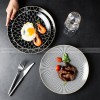 Nordic Minimalist Charm: Modern Round Ceramic Plate Set of 2 (8" and 10") Nordic Minimalist Charm: Modern Round Ceramic Plate Set of 2 (8" and 10")