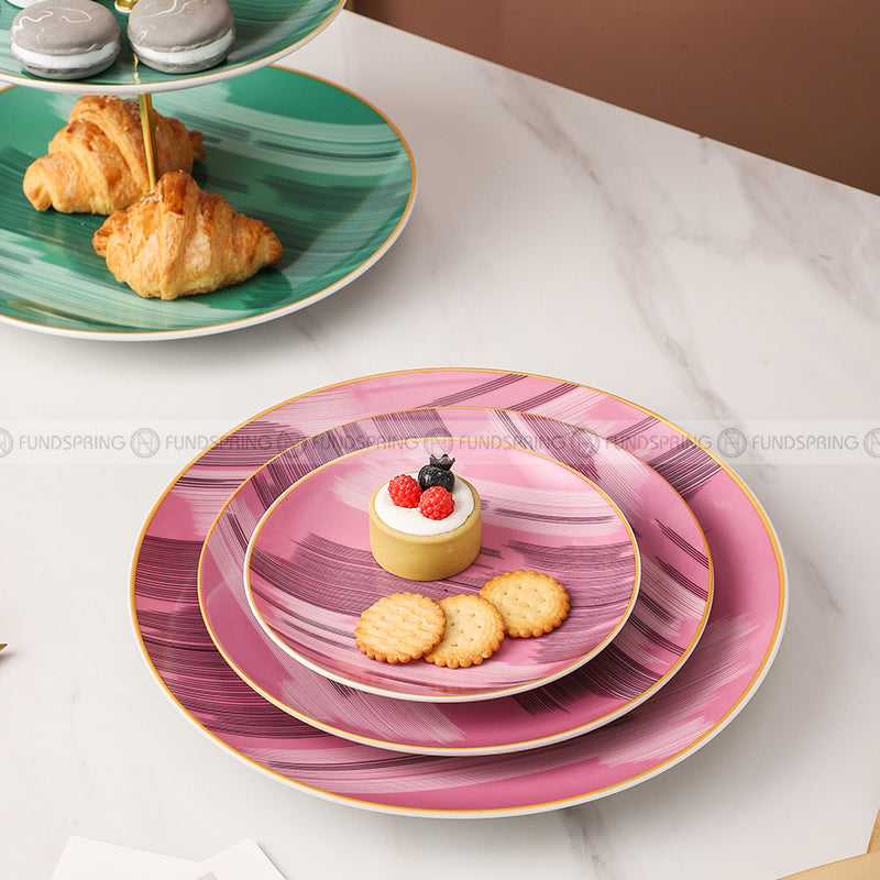 Versatile Ceramic Plate Set - Ideal for Steak and Desserts (8" and 10") Versatile Ceramic Plate Set - Ideal for Steak and Desserts (8" and 10")