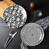 Nordic Minimalist Charm: Modern Round Ceramic Plate Set of 2 (8" and 10") Nordic Minimalist Charm: Modern Round Ceramic Plate Set of 2 (8" and 10")