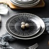 Nordic Minimalist Charm: Modern Round Ceramic Plate Set of 2 (8" and 10") Nordic Minimalist Charm: Modern Round Ceramic Plate Set of 2 (8" and 10")