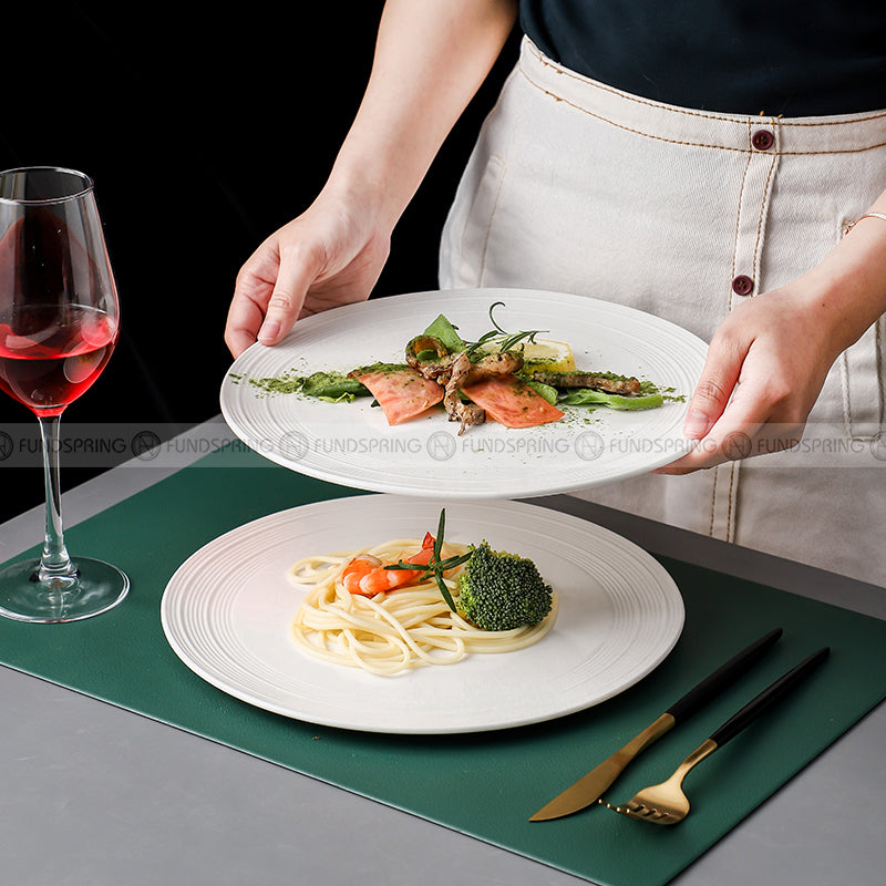 Elegant Ceramic Plates - Versatile Dinnerware Delight (10") Set of 2 Elegant Ceramic Plates - Versatile Dinnerware Delight (10") Set of 2