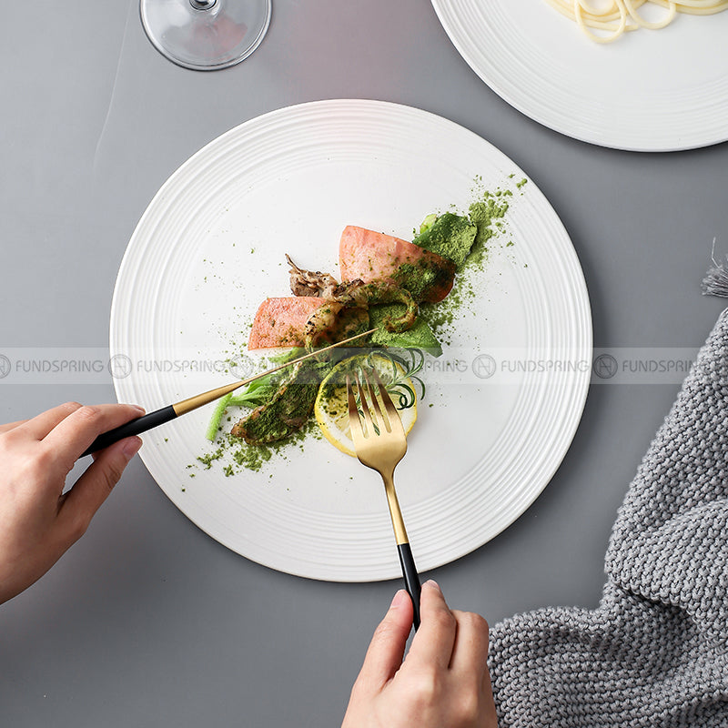 Elegant Ceramic Plates - Versatile Dinnerware Delight (10") Set of 2 Elegant Ceramic Plates - Versatile Dinnerware Delight (10") Set of 2