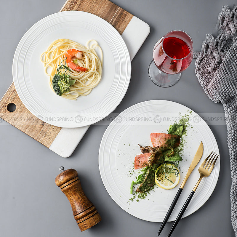 Elegant Ceramic Plates - Versatile Dinnerware Delight (10") Set of 2 Elegant Ceramic Plates - Versatile Dinnerware Delight (10") Set of 2