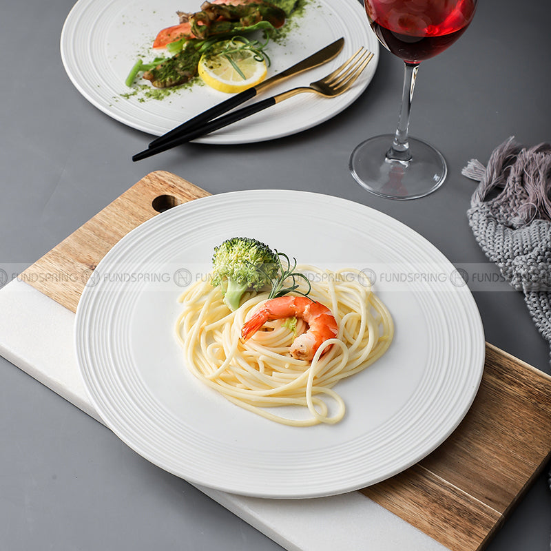 Elegant Ceramic Plates - Versatile Dinnerware Delight (10") Set of 2 Elegant Ceramic Plates - Versatile Dinnerware Delight (10") Set of 2