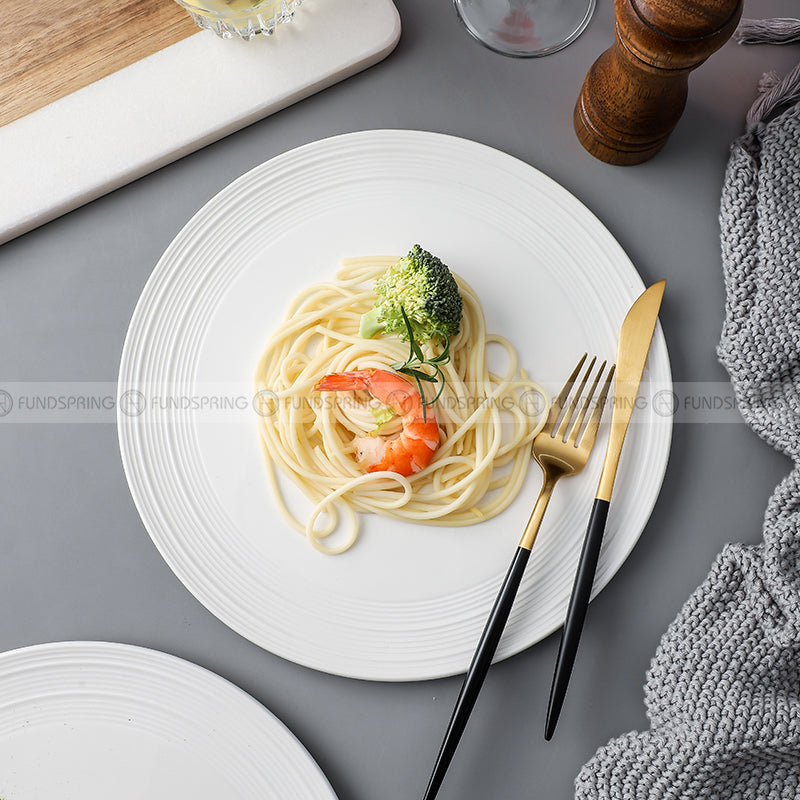 Elegant Ceramic Plates - Versatile Dinnerware Delight (10") Set of 2 Elegant Ceramic Plates - Versatile Dinnerware Delight (10") Set of 2