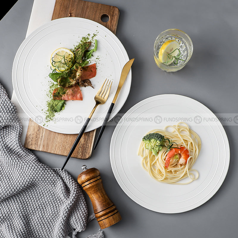Elegant Ceramic Plates - Versatile Dinnerware Delight (10") Set of 2 Elegant Ceramic Plates - Versatile Dinnerware Delight (10") Set of 2