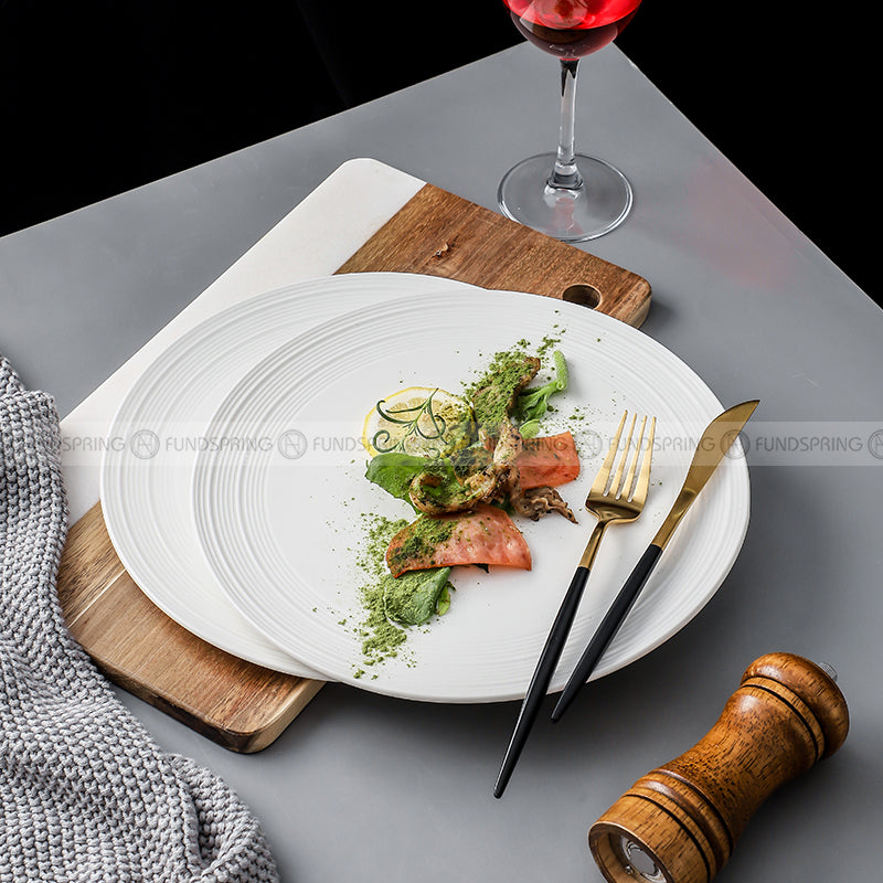 Elegant Ceramic Plates - Versatile Dinnerware Delight (10") Set of 2