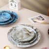 Nordic Elegance Marble Dinner Plate Set with Simplistic Round Design Set of 2 (8" and 10") Nordic Elegance Marble Dinner Plate Set with Simplistic Round Design Set of 2 (8" and 10")